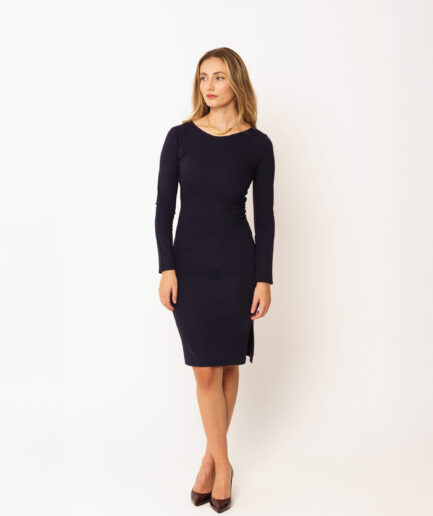 The Long Sleeve Dress - Dark Blue