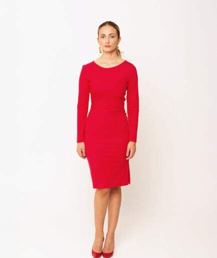 The Long Sleeve Dress - Red